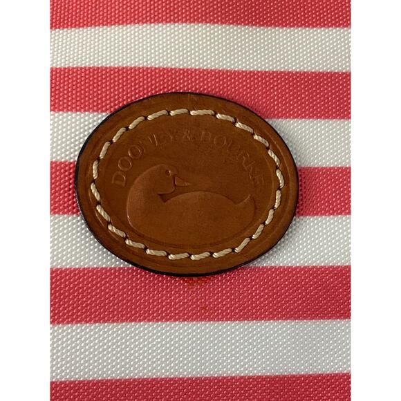 DOONEY & BOURKE PINK, WHITE STRIPED SMALL CANVAS CROSSBODY BAG - Picture 10 of 16